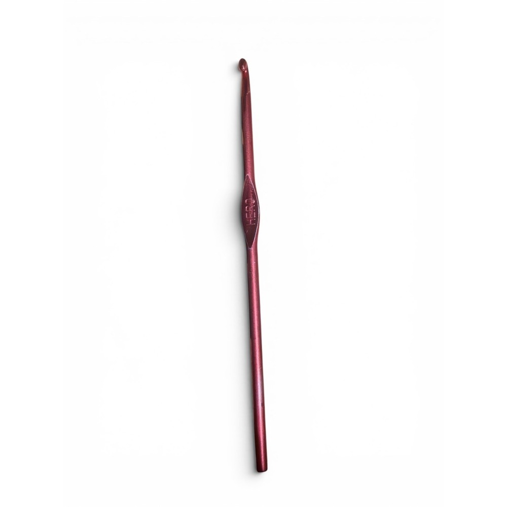 Hero Aluminum Crochet Hook - Size G, Made in USA